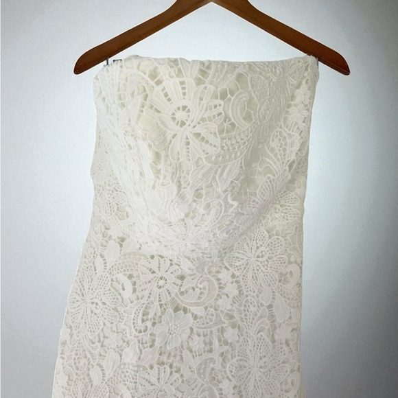 Lilly Pulitzer White Strapless Lace Dress Size 6 - Picture 5 of 12